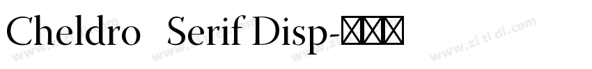 Cheldro   Serif Disp字体转换